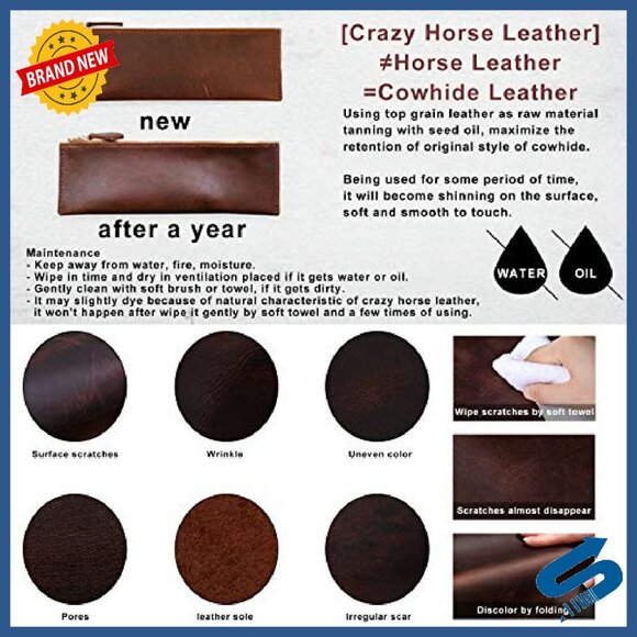 Large Genuine Leather Tote with Laptop Compartment & Adjustable Strap - Picture 7 of 8